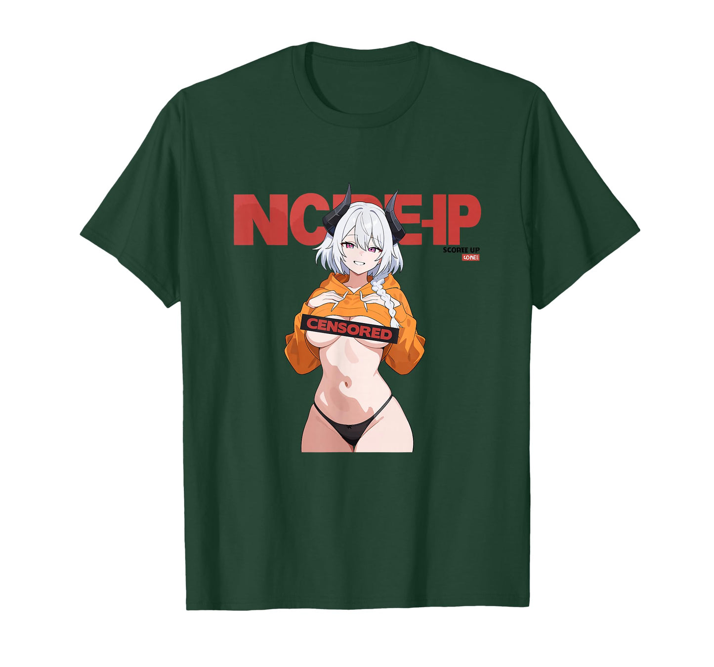 Waifu Sexy Anime Girl Horns Japanese Retro Art T-Shirt
