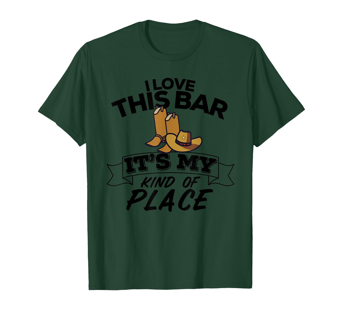 I Love This Bar It's My Kind Of Place Country Music Lyrics T-Shirt