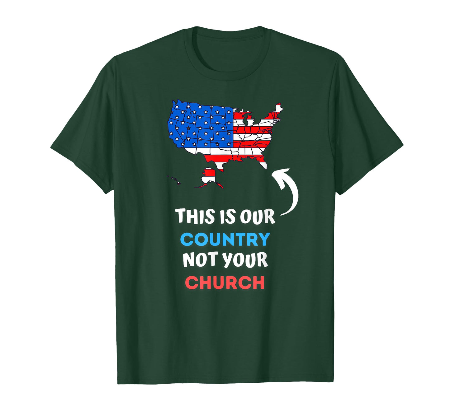 This is a Country Not Your Church a Religious Freedom T-Shirt