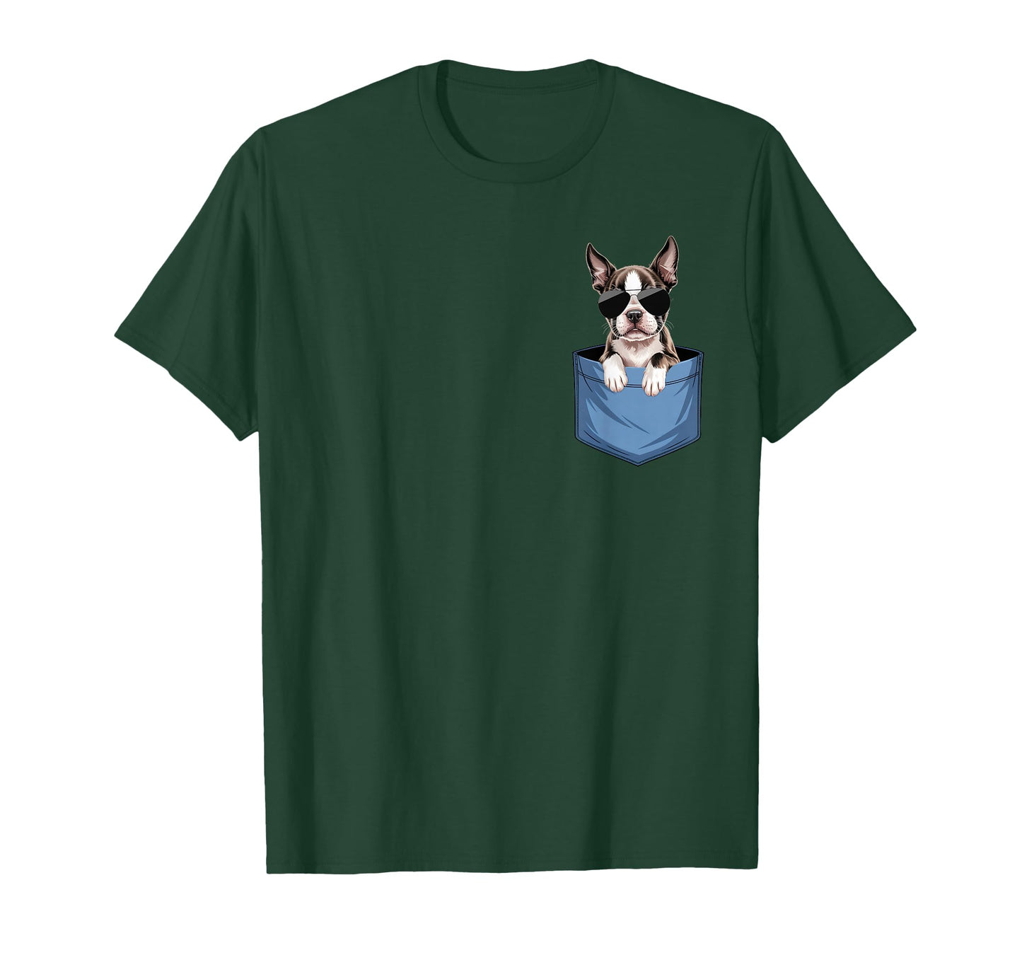 Cute Pocket Boston Terrier Lover Dog Mom T-Shirt