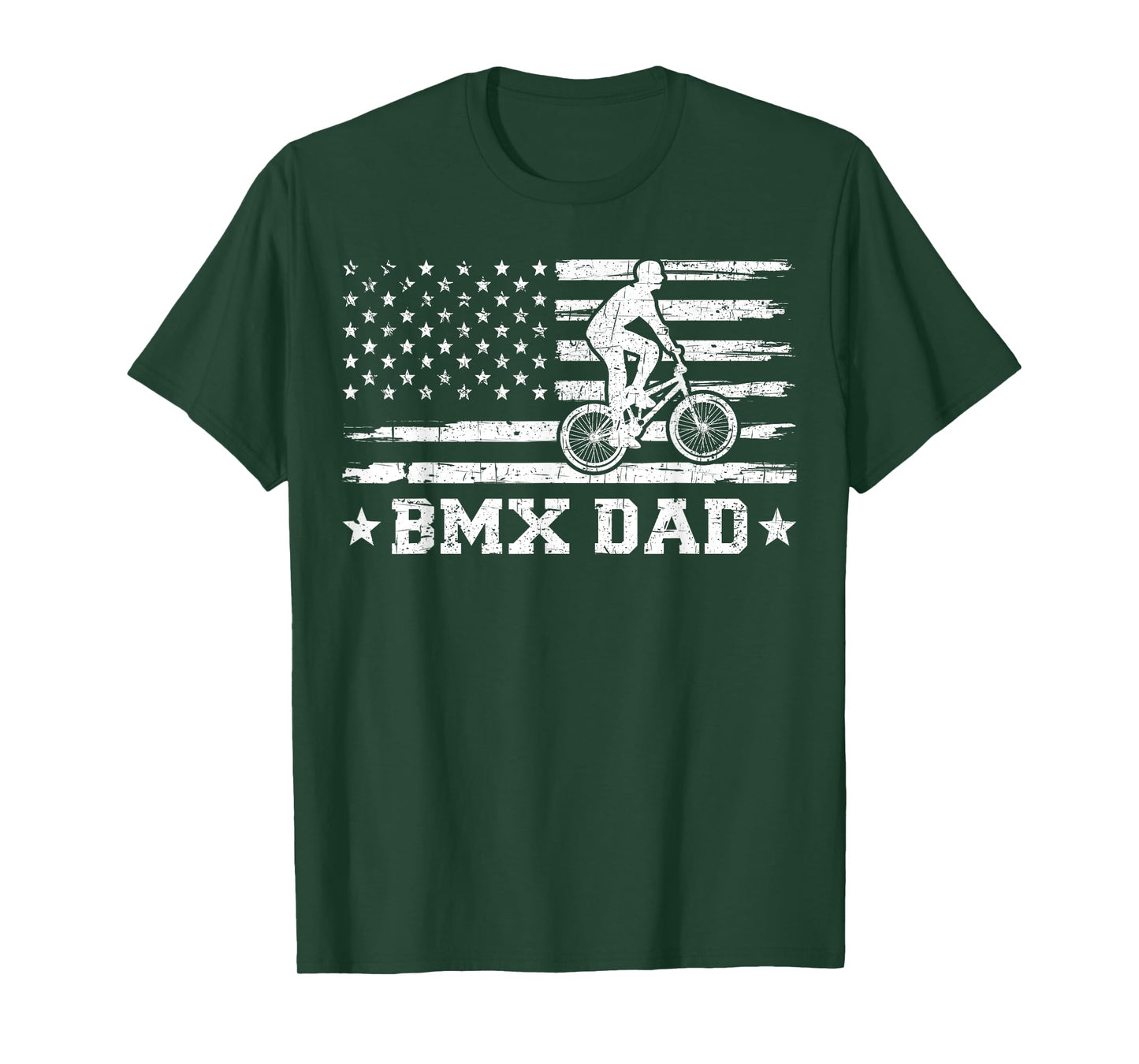 BMX Bike Rider American Flag BMX Dad Father's Day Men T-Shirt