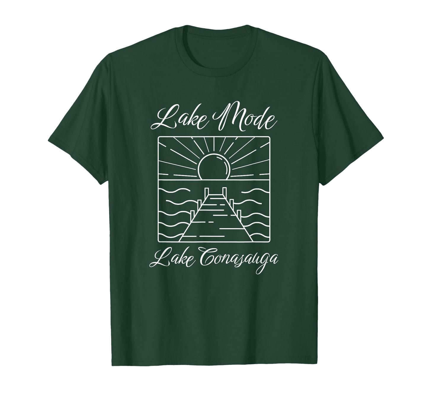 Lake Mode Lake Conasauga Sunset Dock Outdoors T-Shirt