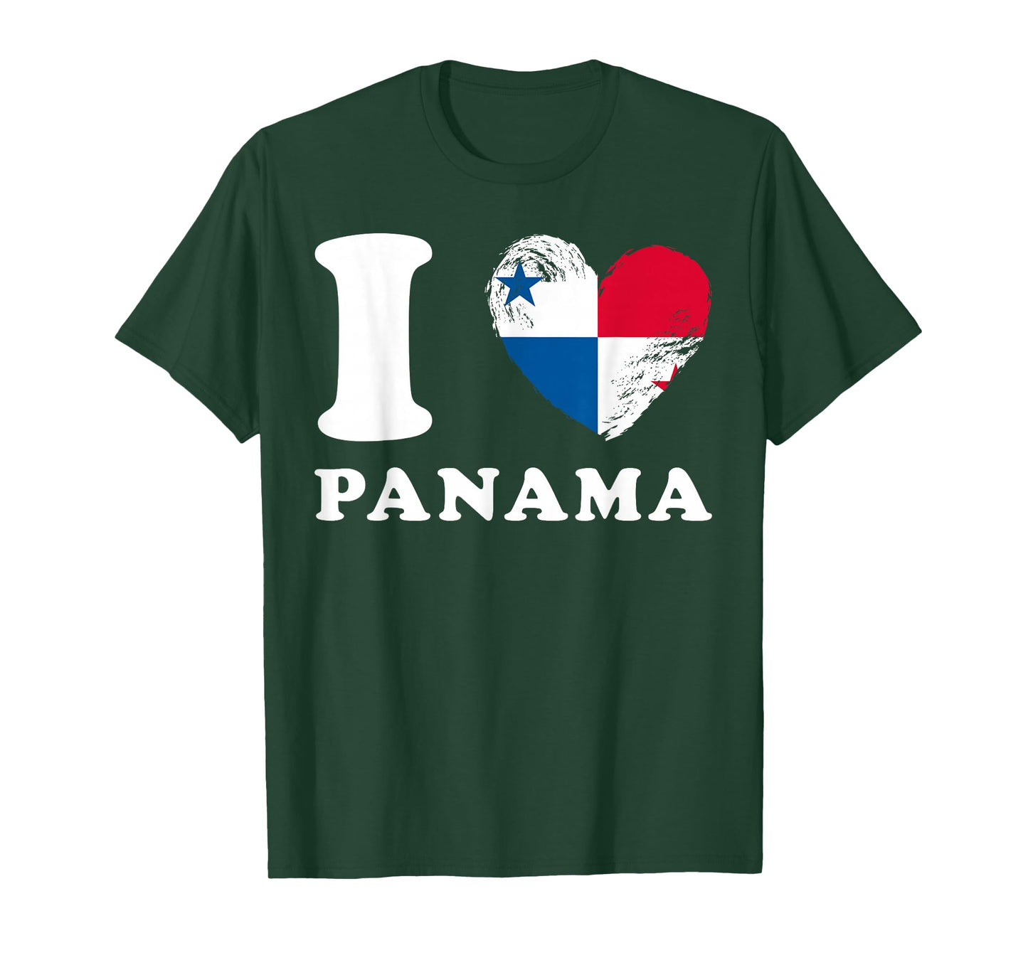 I Love Panama - Heart Flag Panama T-Shirt