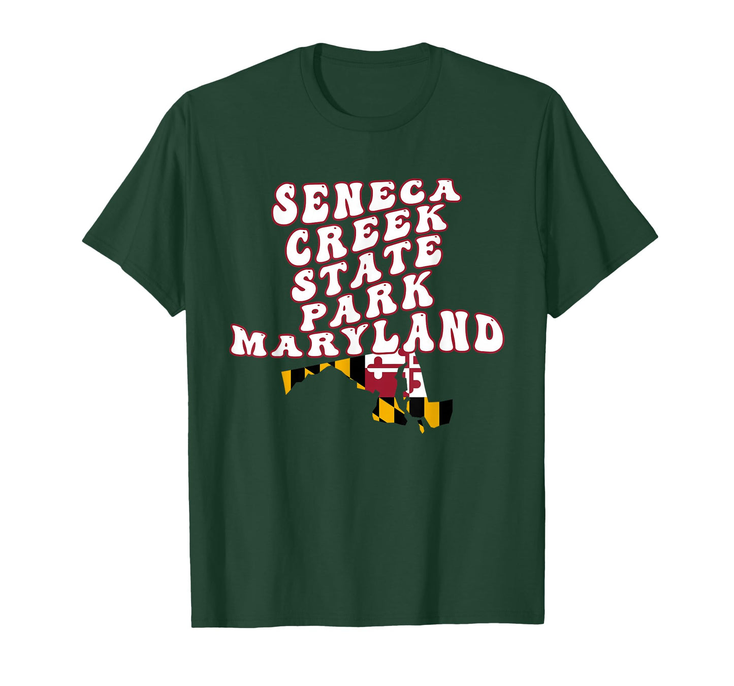 Seneca Creek State Park Maryland MD Flag Vacation Souvenir T-Shirt