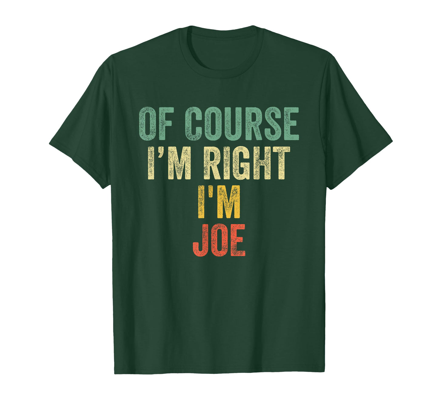 OF COURSE I'M RIGHT I'M JOE Shirt Birthday Gifts Funny T-Shirt