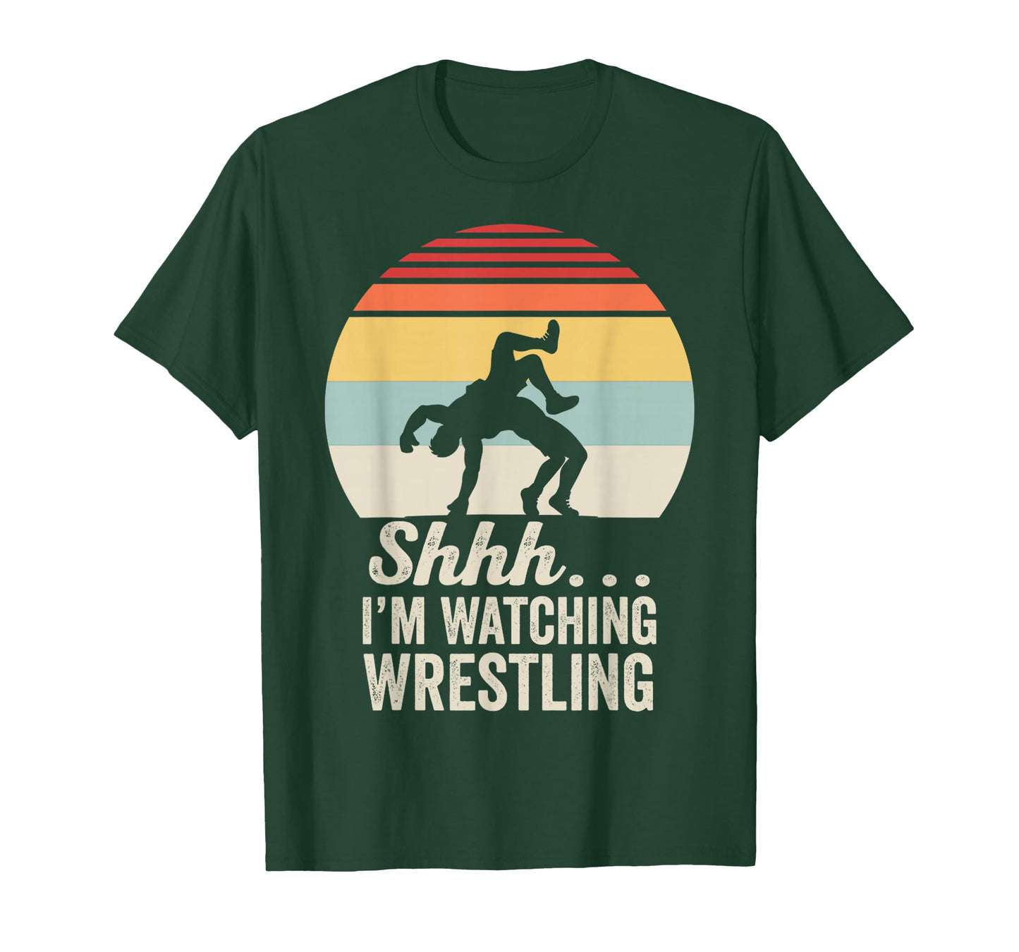 Shhh I'm Watching Wrestling Vintage Style T-Shirt