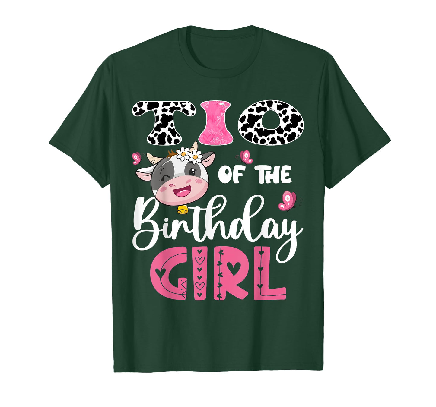 Tio Of The Birthday Girl Farm Cow 1St Birthday Party T-Shirt