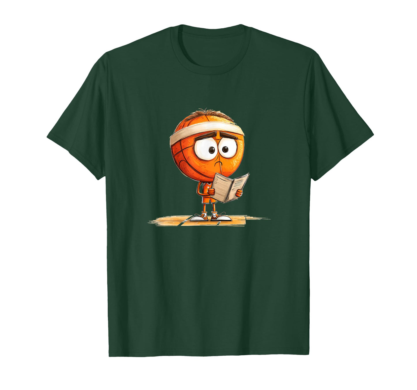 Cool Basketball School with Book for Boys and Girls T-Shirt
