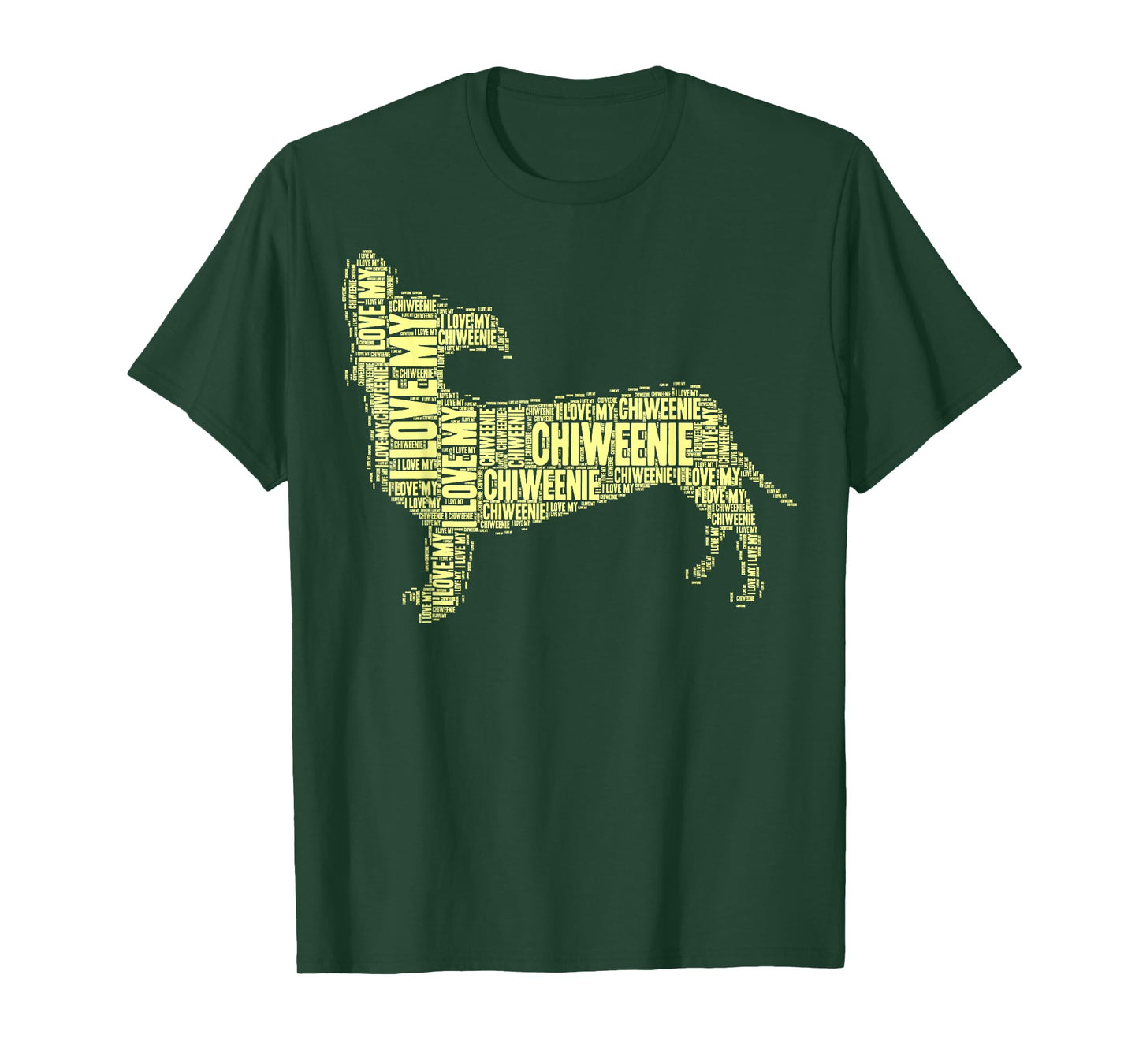 I Love My Chiweenie Word Art Chiweenie Shirt T-Shirt