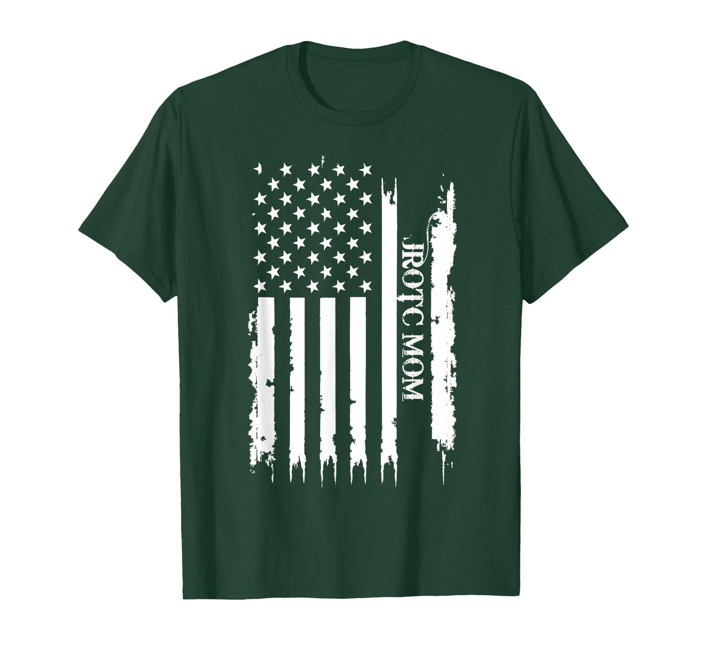 JROTC Mom United States Distressed w US Flag T-Shirt