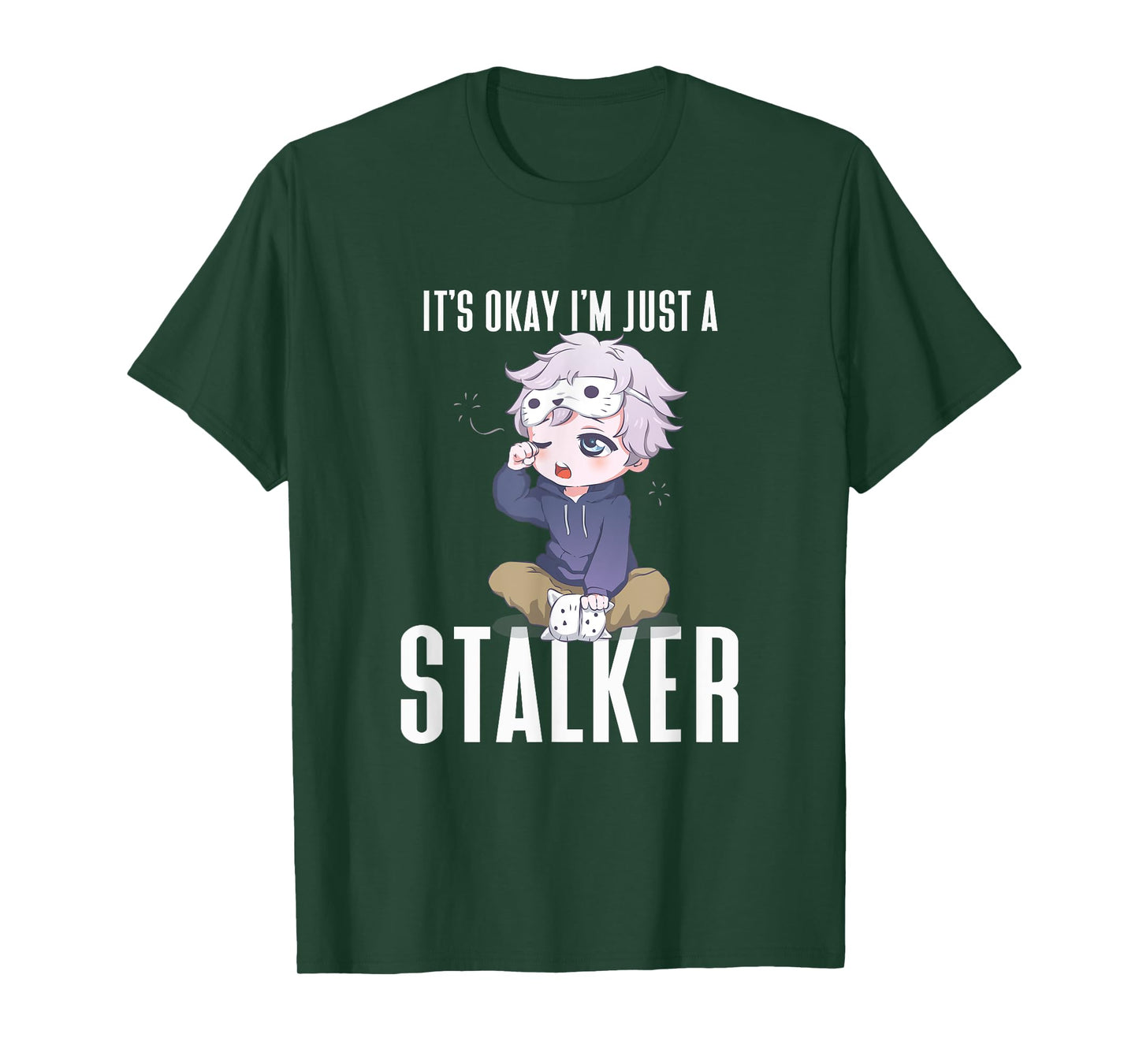 Anime It's Okay I'm Just A Stalker Japanese Kawaii Otaku T-Shirt