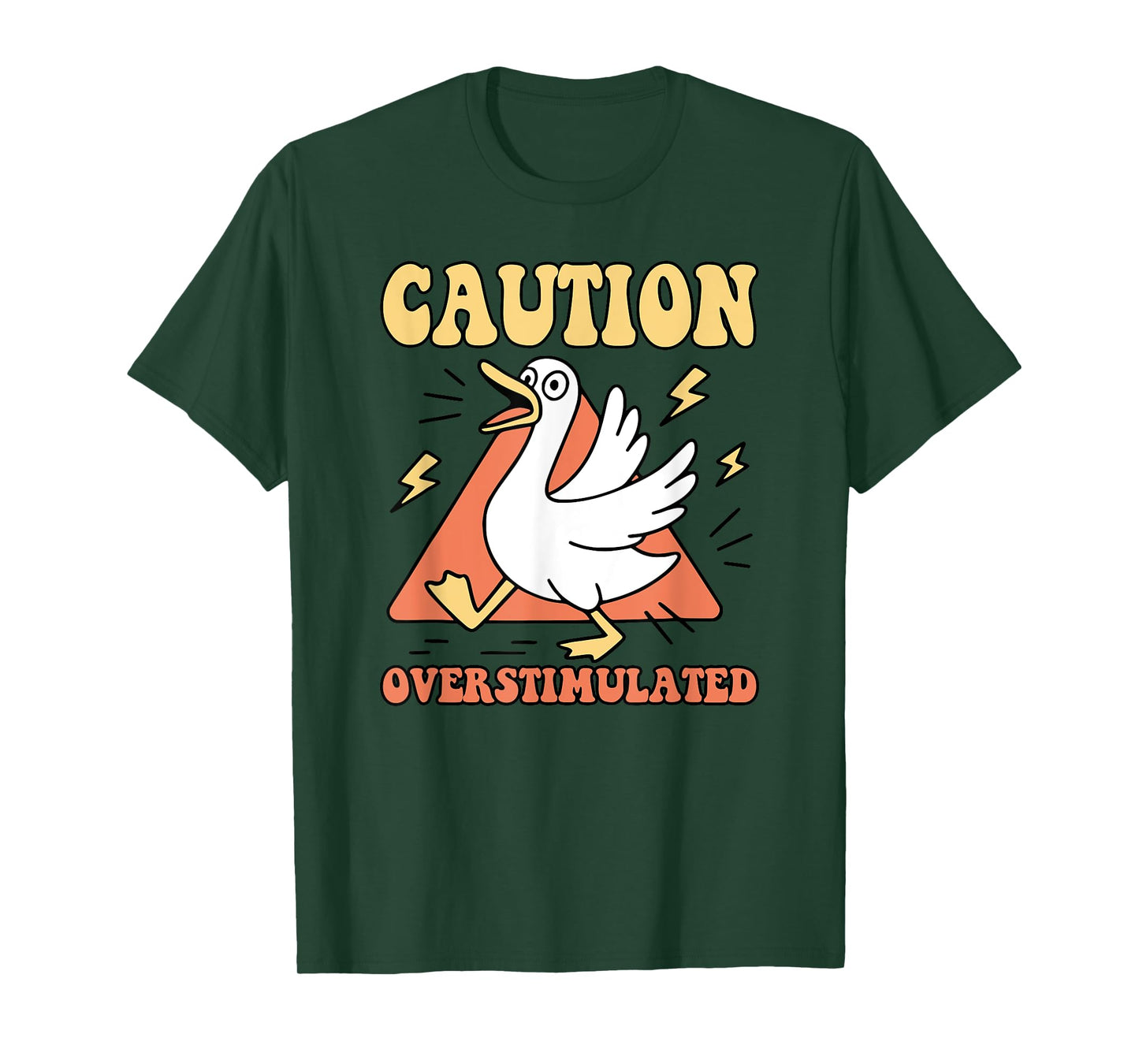Caution Overstimulated Design T-Shirt