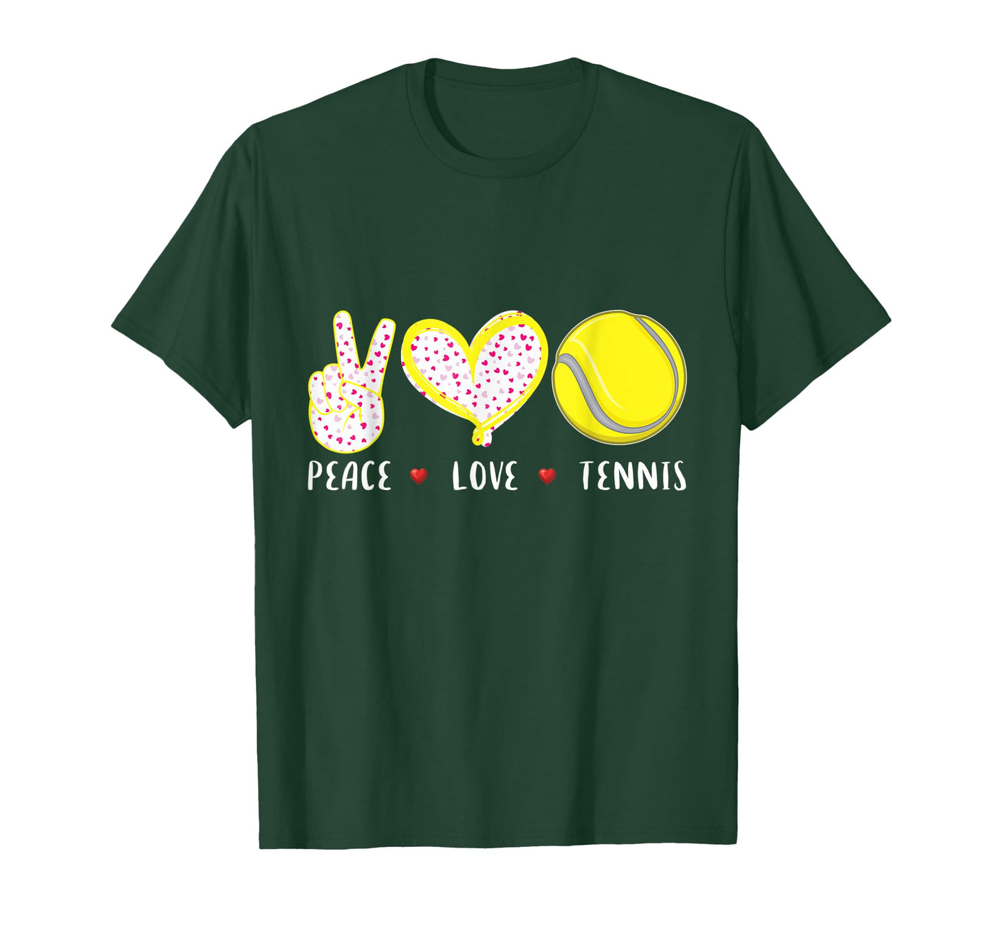 peace love tennis gifts for girls boys kids women men coach T-Shirt