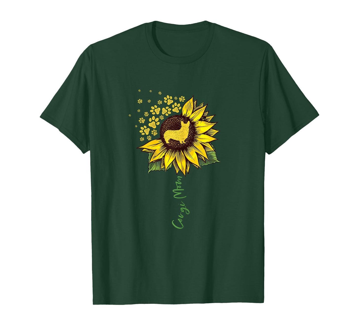 Corgi Mom Sunflower Corgi Lover Gifts Dog Mom Mama T-Shirt for Women Girls Kids