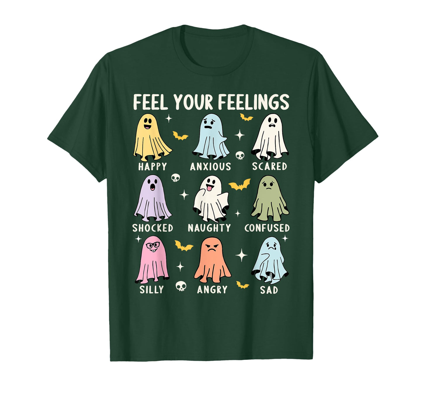 Feel Your Feeling Ghost Mental School Psychologist Halloween T-Shirt