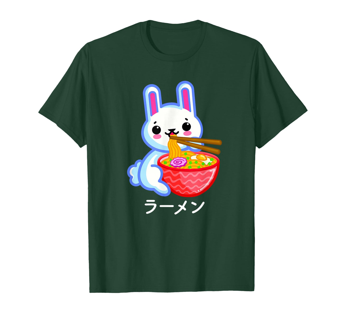 Rabbit Ramen Noodles Cute Bunny Lover Kawaii Japanese Anime T-Shirt