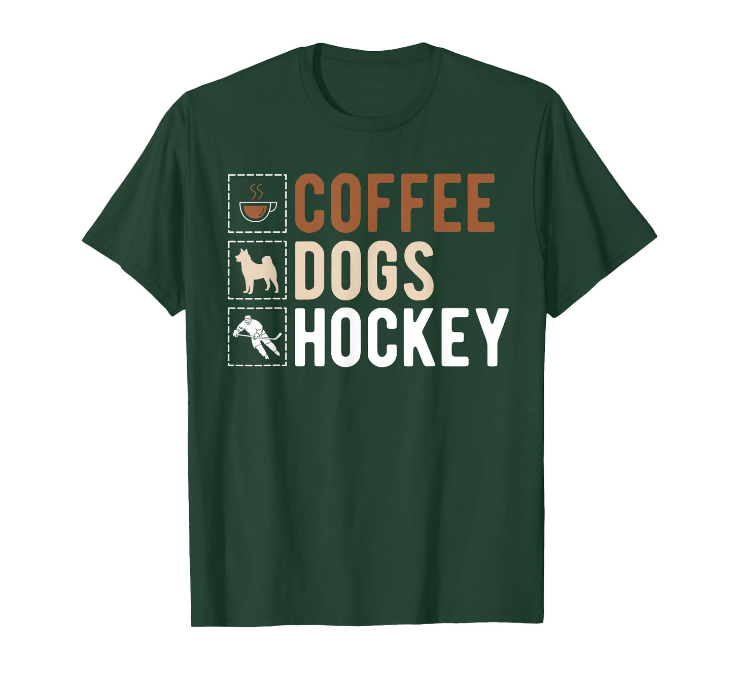 Coffee Dogs Hockey Ice Hockey Player T-Shirt