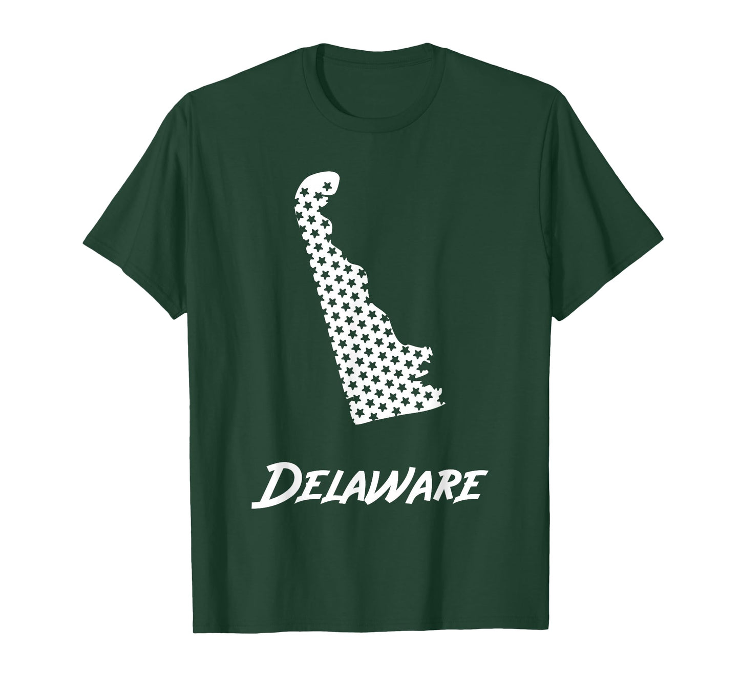 Delaware USA State Outline Stars Vintage Retro Design T-Shirt