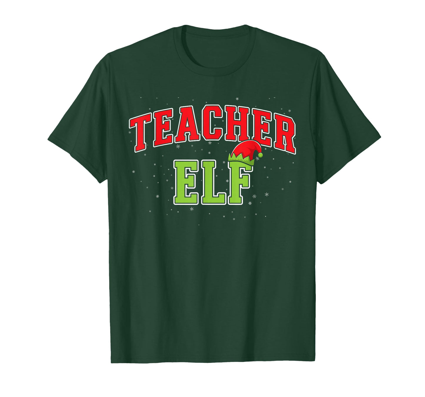 Teacher Elf Christmas Family Matching Group Xmas Teaching T-Shirt