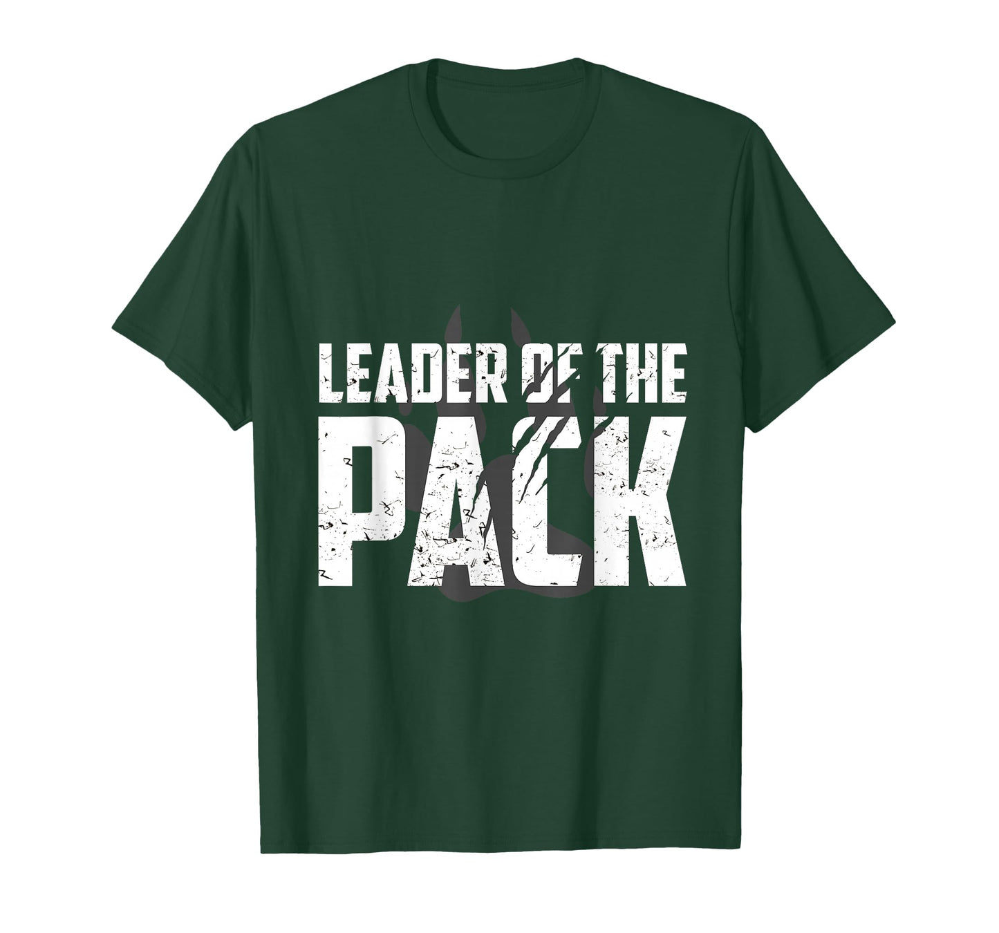 Wolf Pack Gift Design | Leader of The Pack Paw Print Design T-Shirt