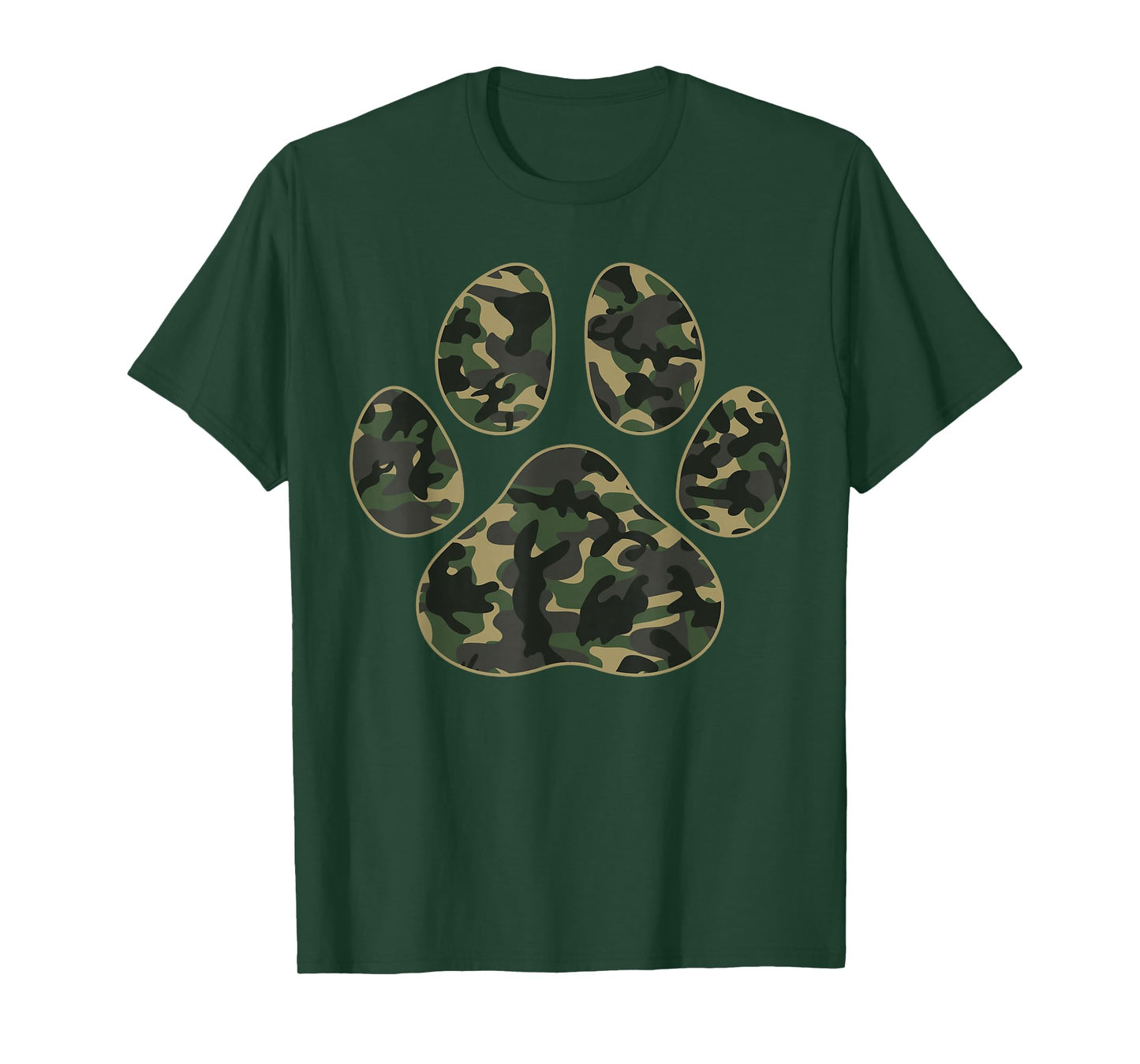 Cute Camo Paw Print Pet Owner Camouflage Paw Print Dog Lover T-Shirt