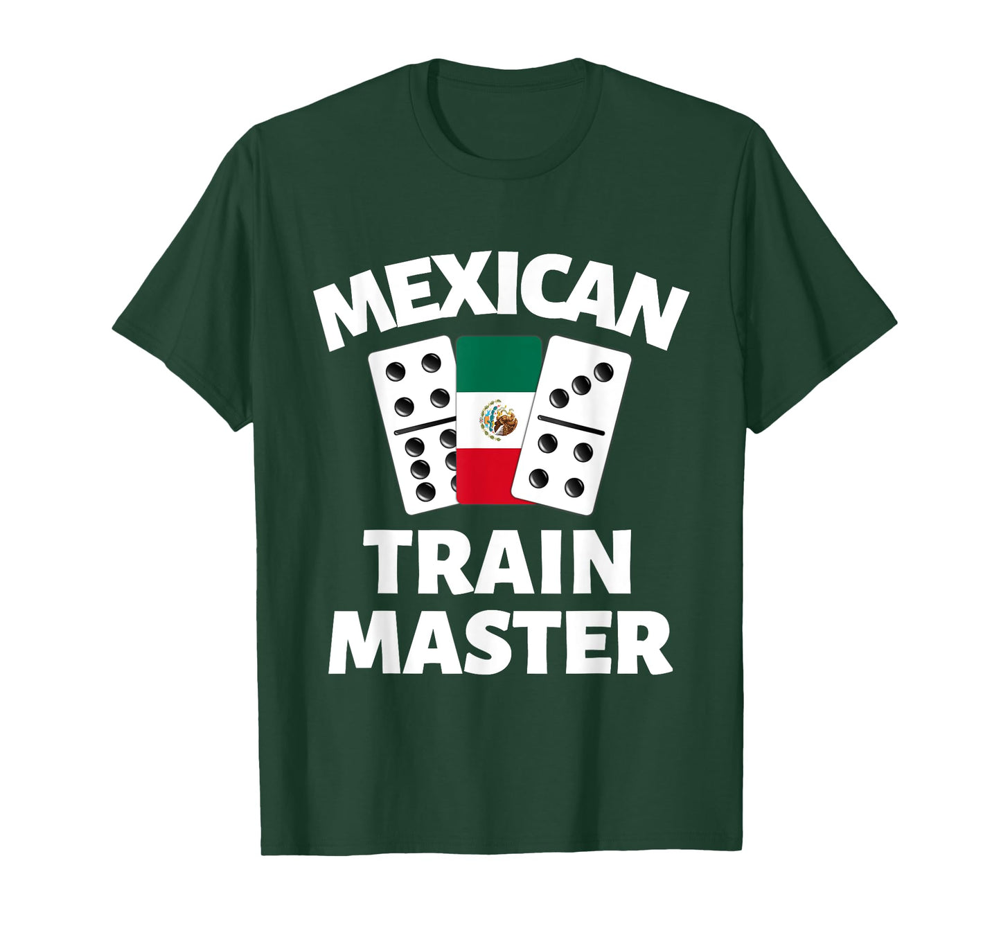 Dominoes Mexico Flag Dominoe Game Mexican Train Master T-Shirt