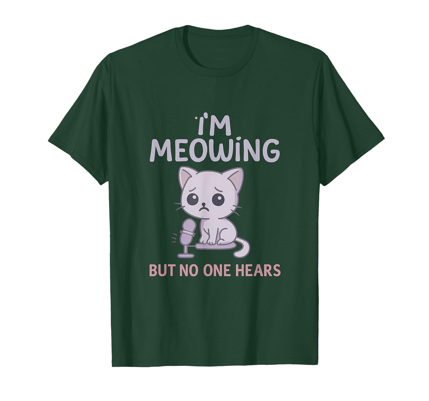 Funny Cat Whisperer Meowing Kitten Graphic T-Shirt