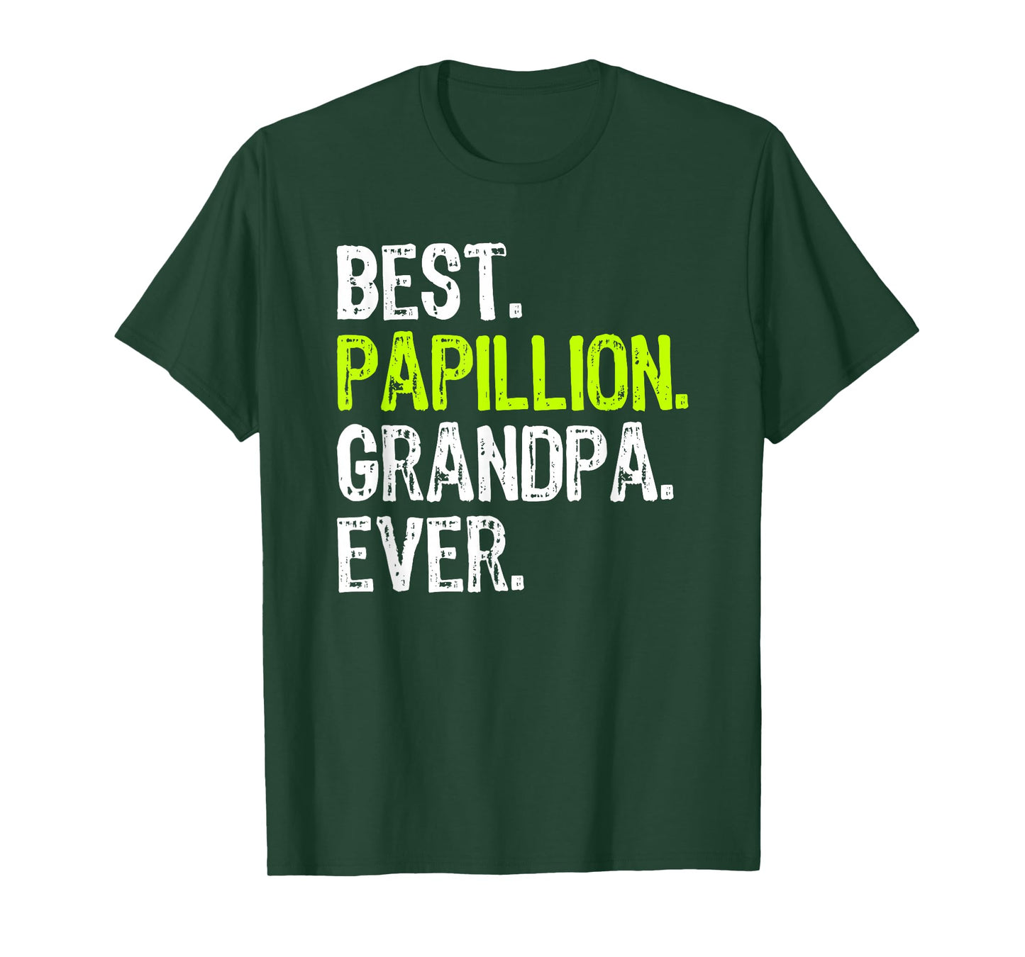 Best Papillion Grandpa Ever Dog Lover T-Shirt