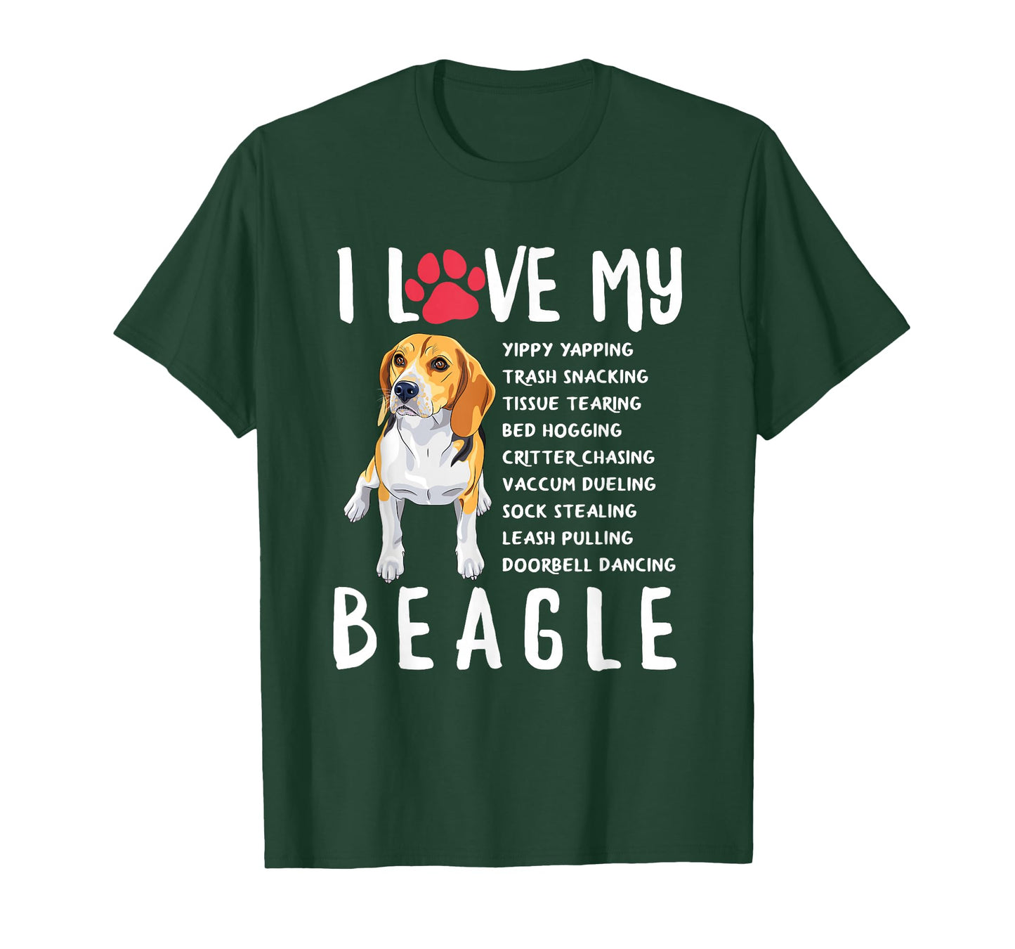 I Love My Beagle - Funny Beagle Lover Gift T-Shirt