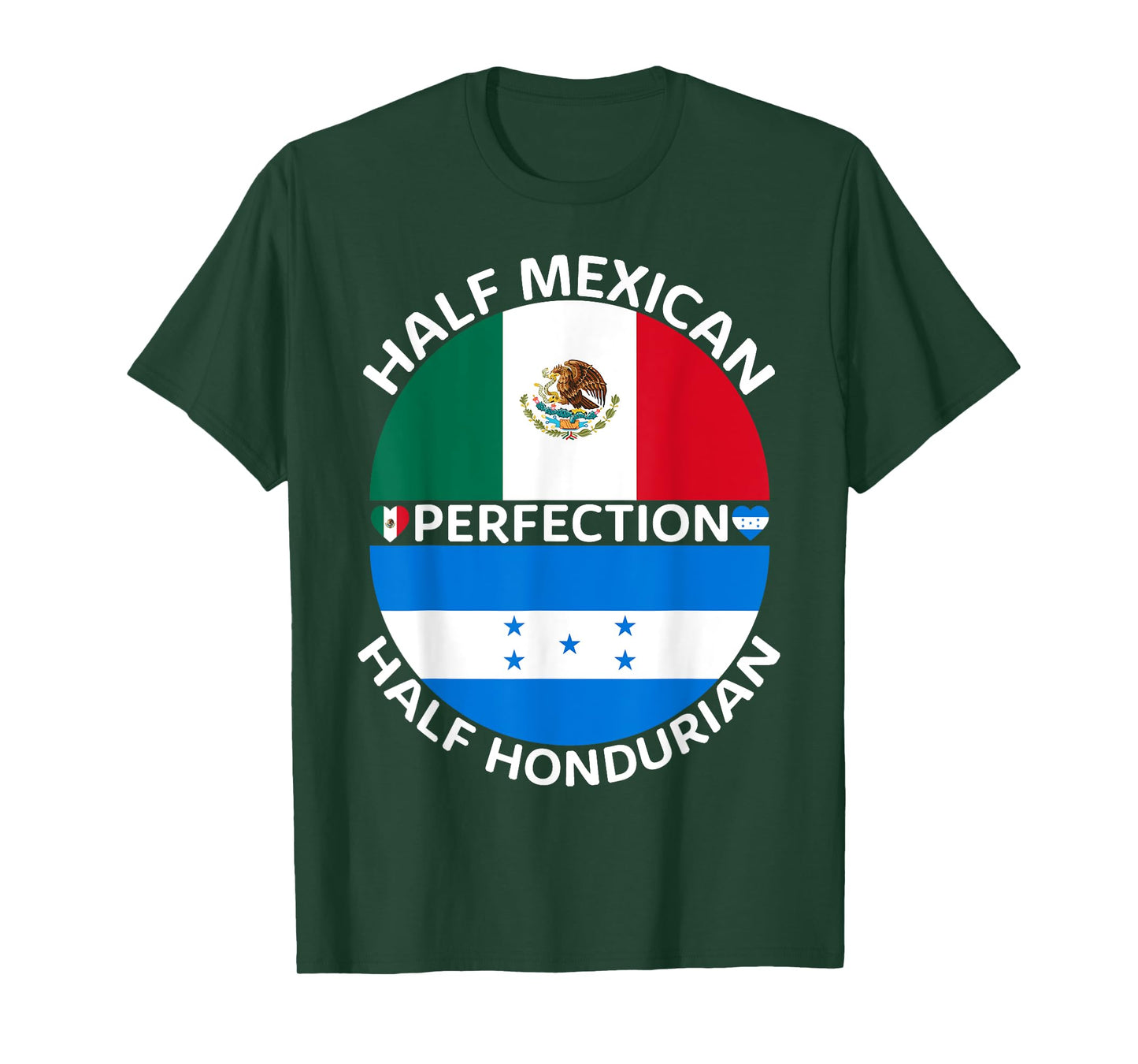 Half Mexican Half Honduran Mexico Honduras Flag Roots Men T-Shirt