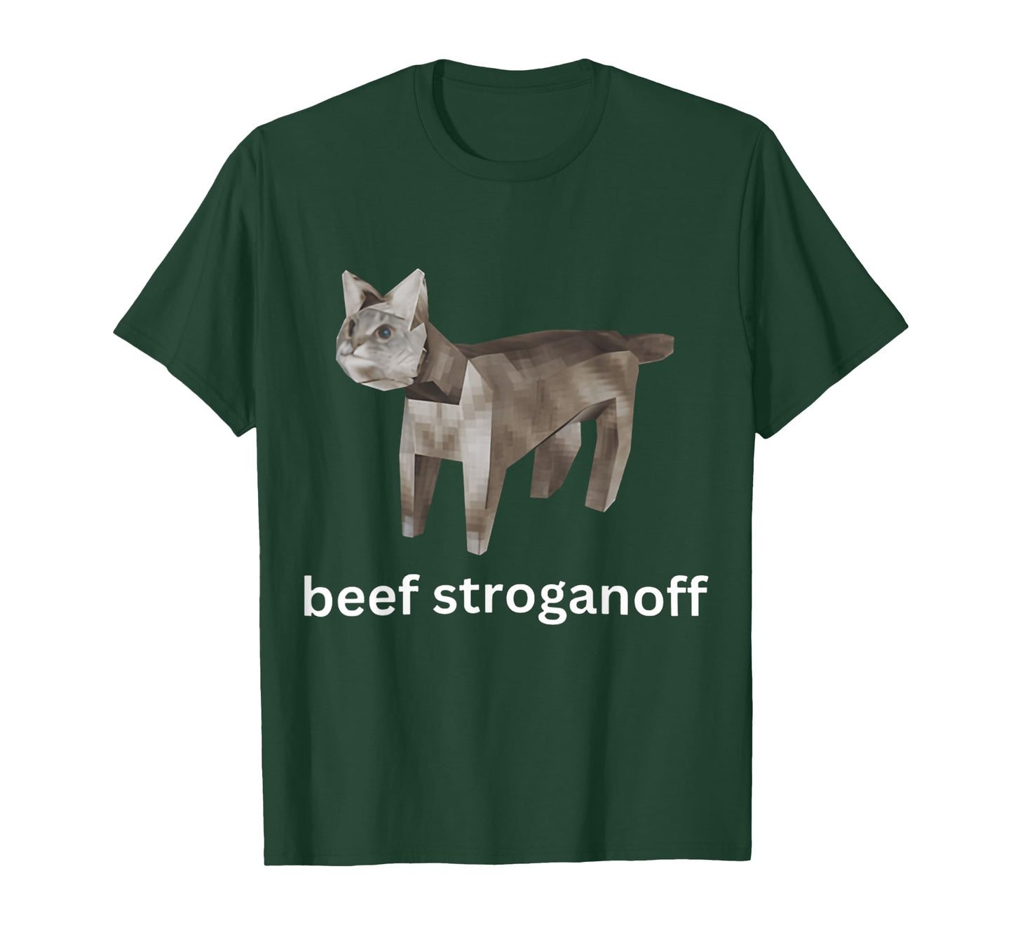 Vintage Beef Stroganoff Cat & FUNNY Meme Cat Men Women Kids T-Shirt