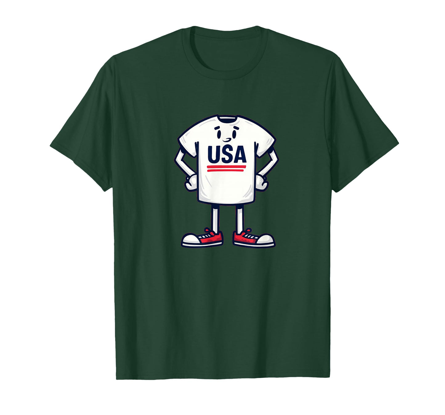 Awesome White Clothe Guy with USA T-Shirt