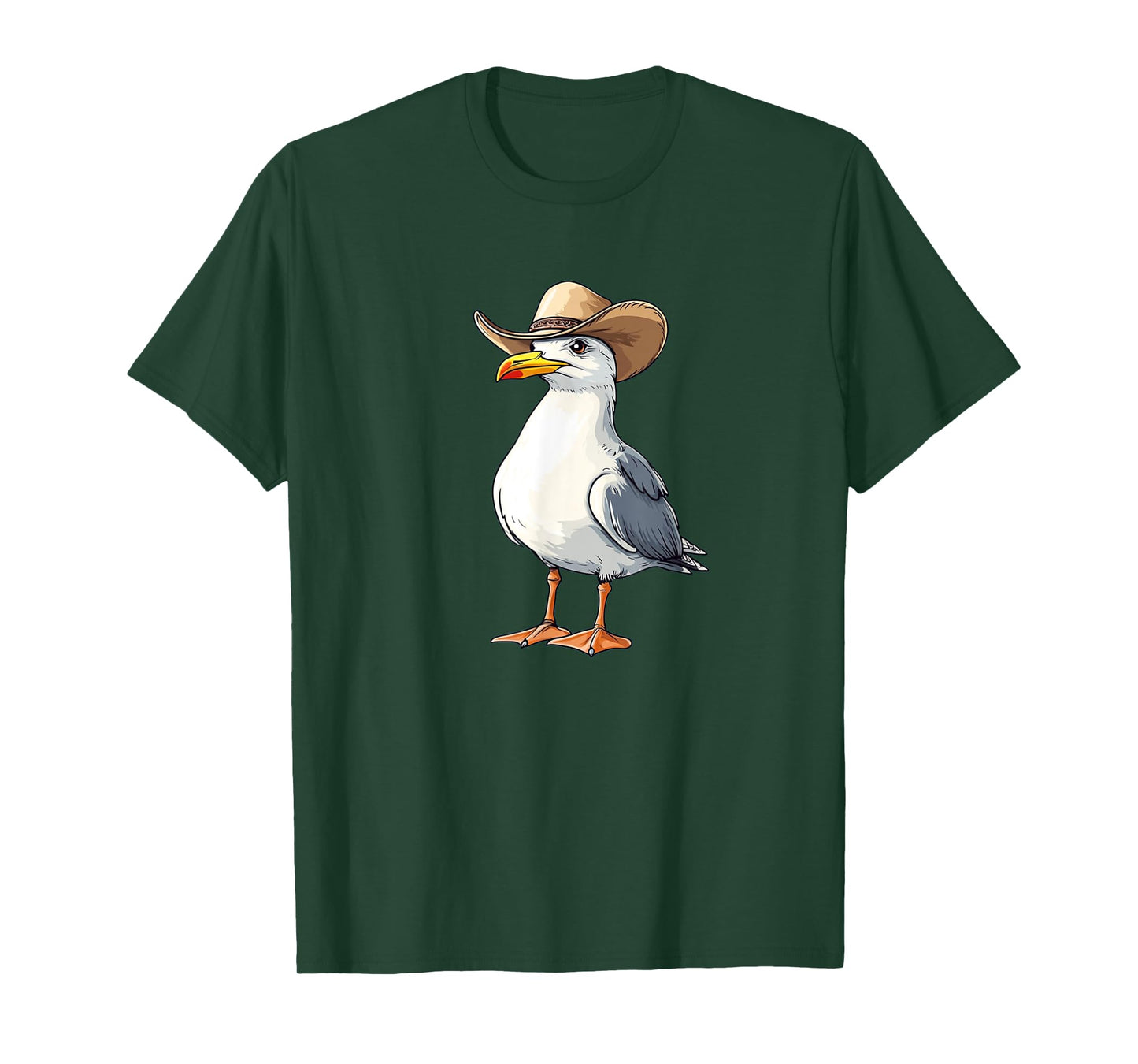 Funny Seagull with Cowboy Hat Costume for Rodeo Lovers T-Shirt