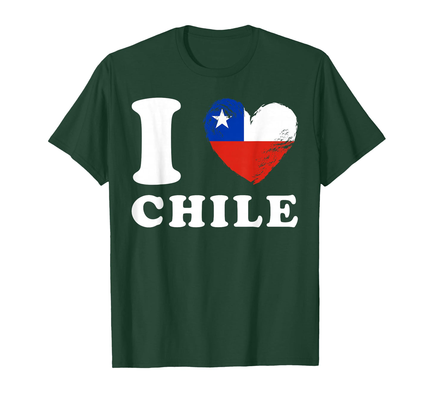 I Love Chile - Heart Flag Chile T-Shirt