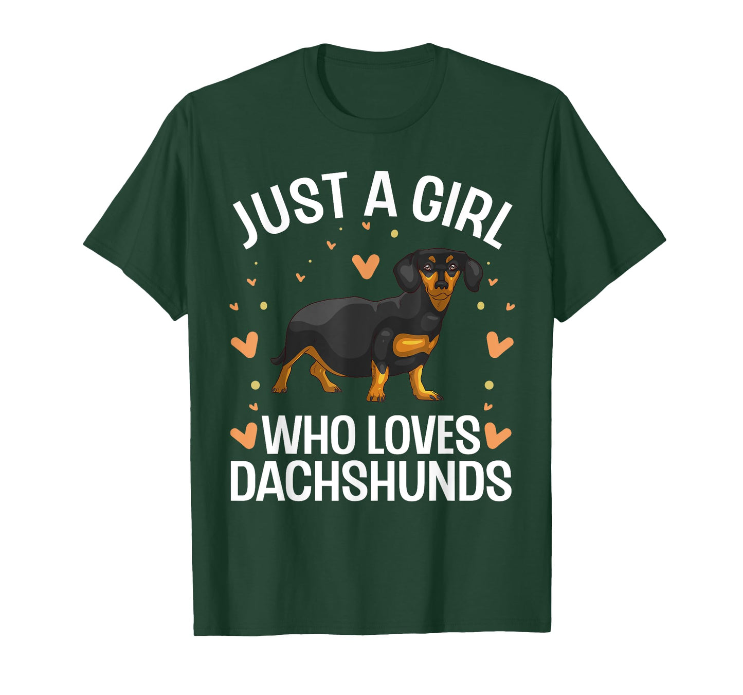 Funny Dachshund Design For Girls Women Kids Wiener Dog Lover T-Shirt