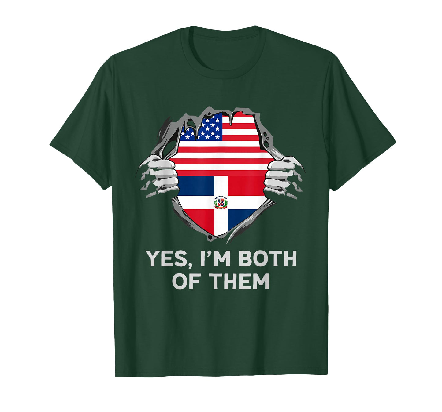 Half American Half Dominican USA Dominican Republic Flag T-Shirt
