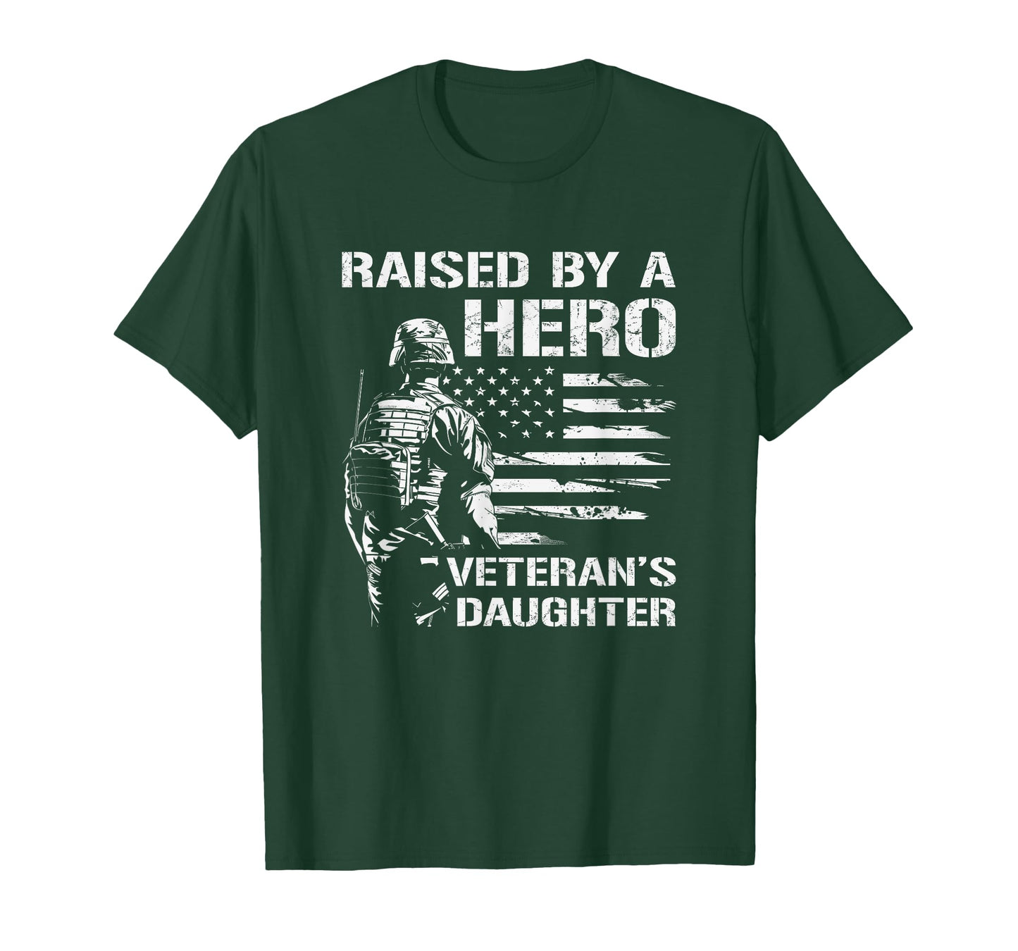 Raised By A Hero Veterans Daughter Military Child Month T-Shirt