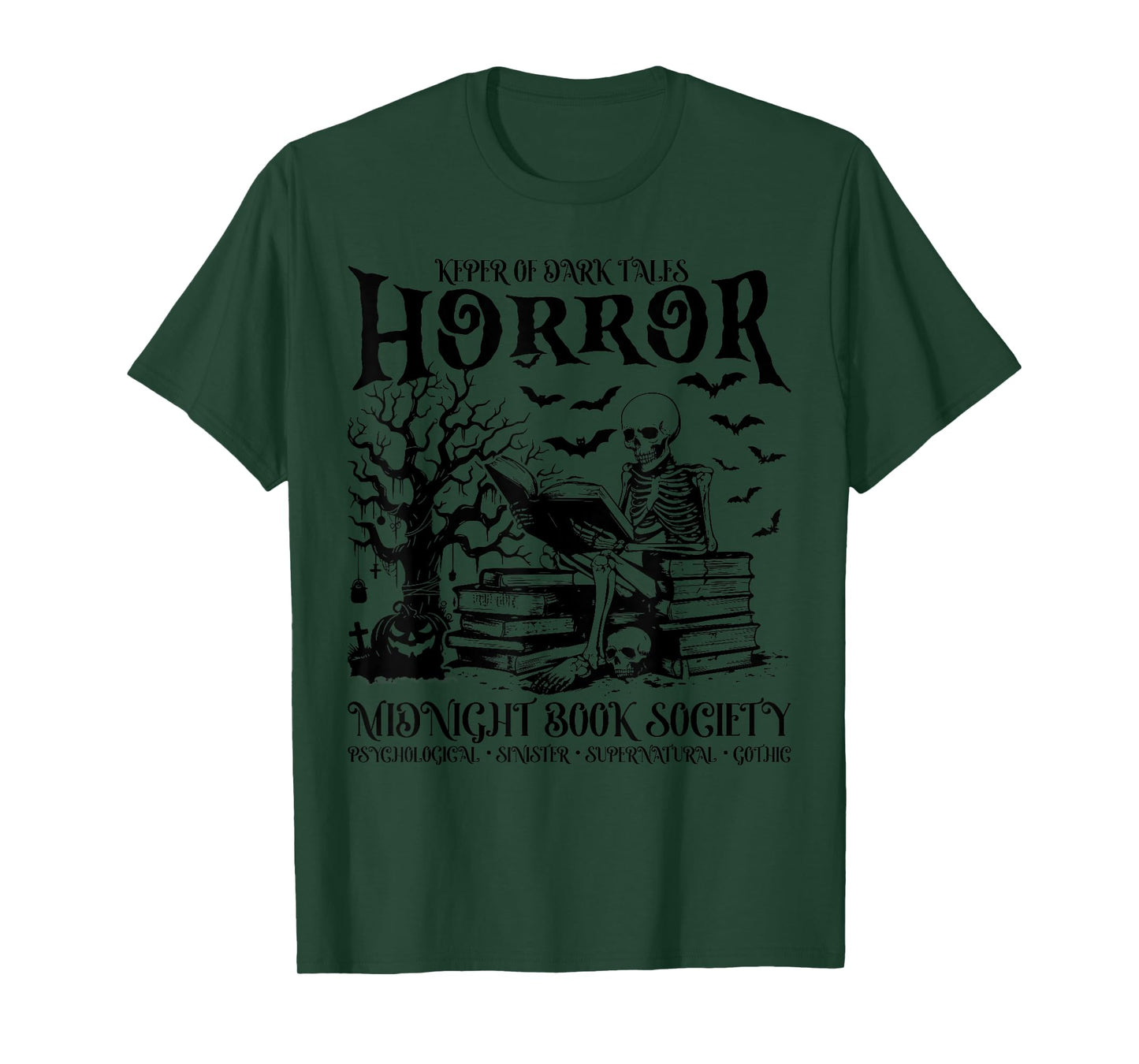 Halloween Horror Midnight Book Club Society Literary Reader T-Shirt