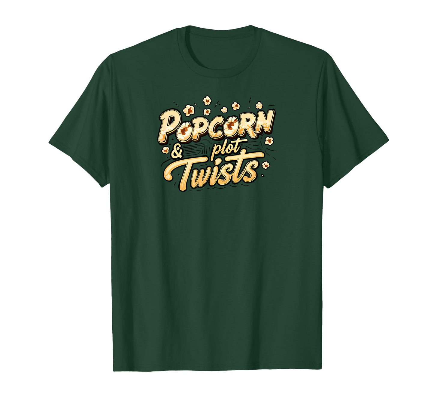 Popcorn & Plot Twists Funny Movie Film TV Show Fan T-Shirt
