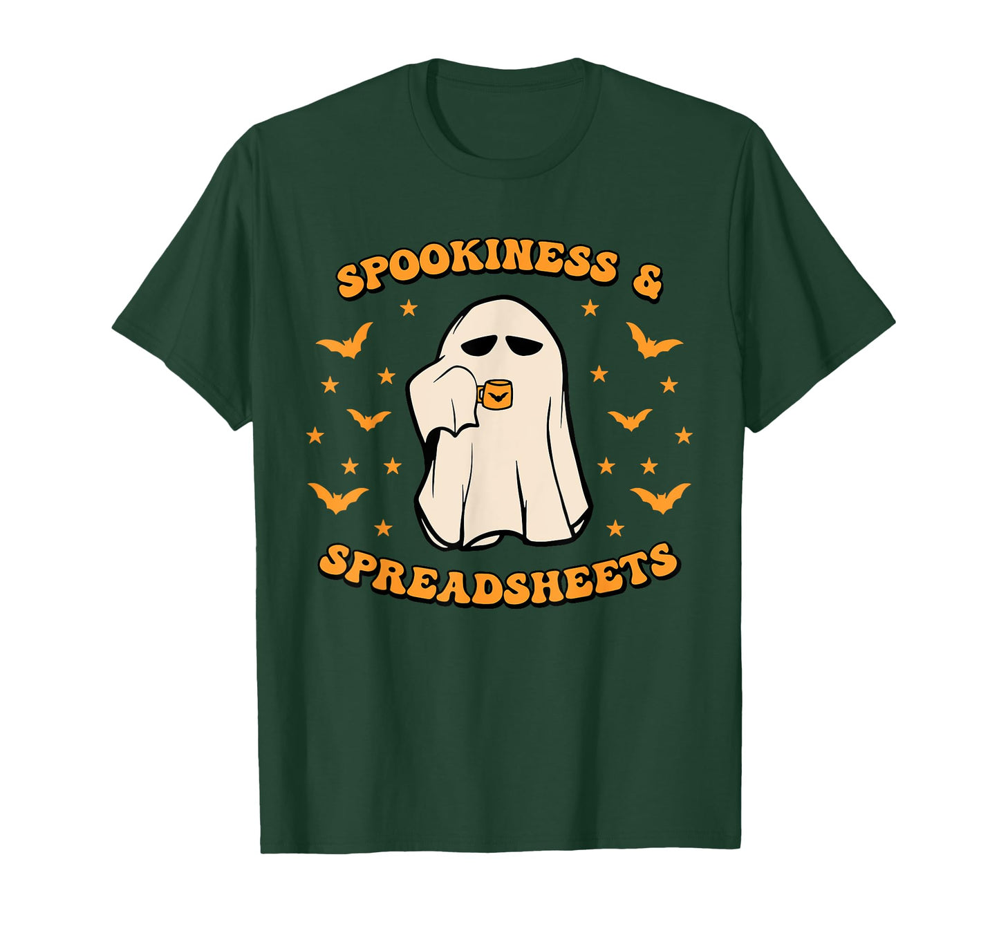 Spookiness and Spreadsheets Halloween Accountant Bookkeeper T-Shirt
