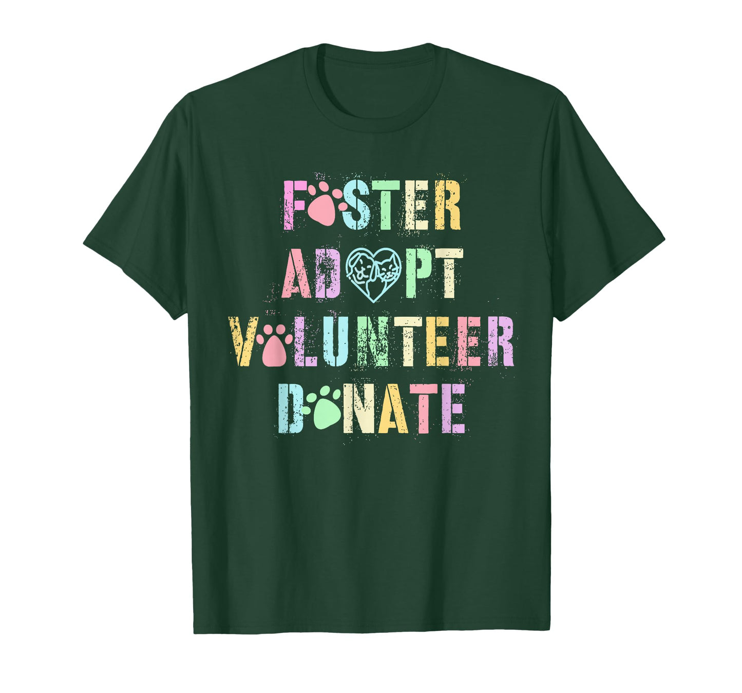 Vintage FOSTER ADOPT VOLUNTEER DONATE Dogs Animal Shelter T-Shirt