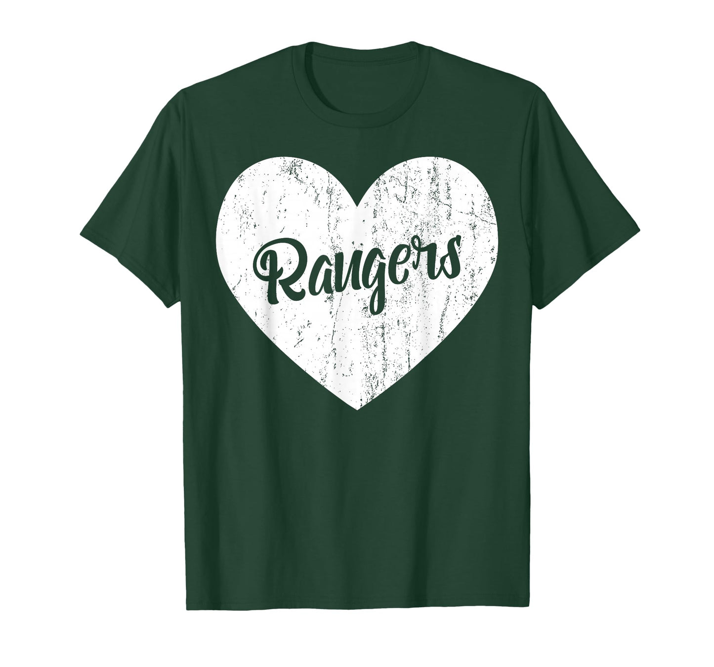 Rangers School Sports Fan Team Spirit Mascot Heart Gift T-Shirt