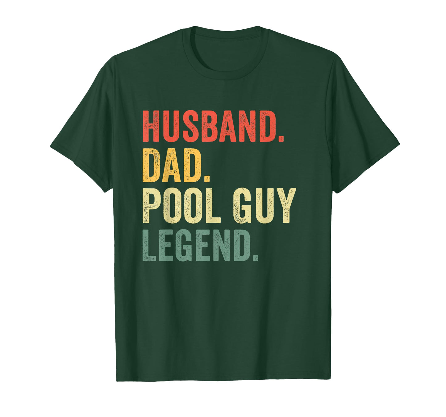 Funny Swimming Husband Dad Pool Guy Legend Vintage T-Shirt