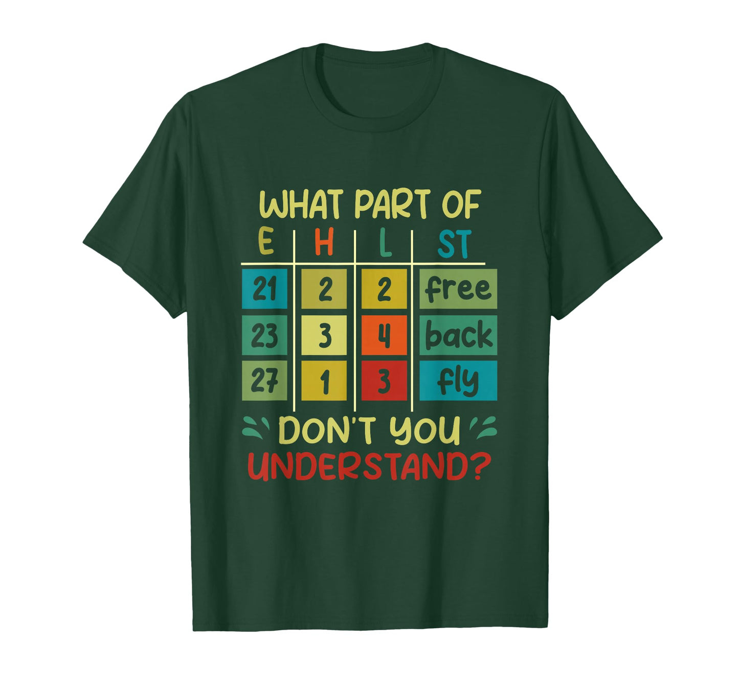 Swimming Swimmer What Part Not You Understand Swim Team T-Shirt