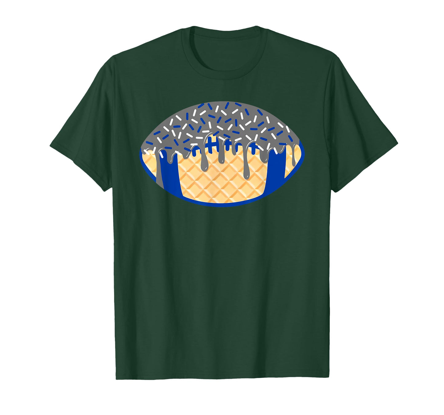 Football Ice Cream Drip with Sprinkles Men Boys Kids T-Shirt