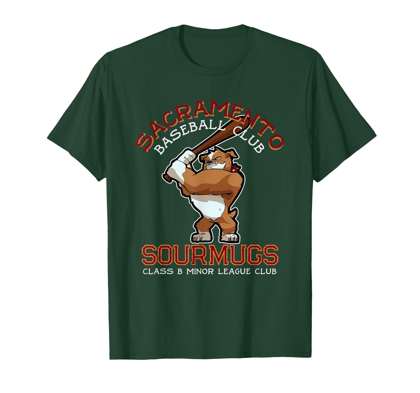 Sacramento Sourmugs Minor League Retro Baseball Team T-Shirt