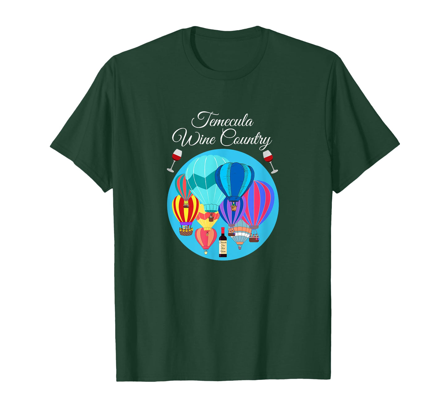Temecula Wine country hot air balloons cute design Men Women T-Shirt