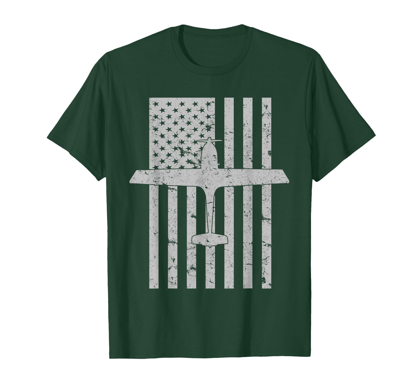 DA20 Training Airplane Vintage Flag Student Pilot T-Shirt T-Shirt
