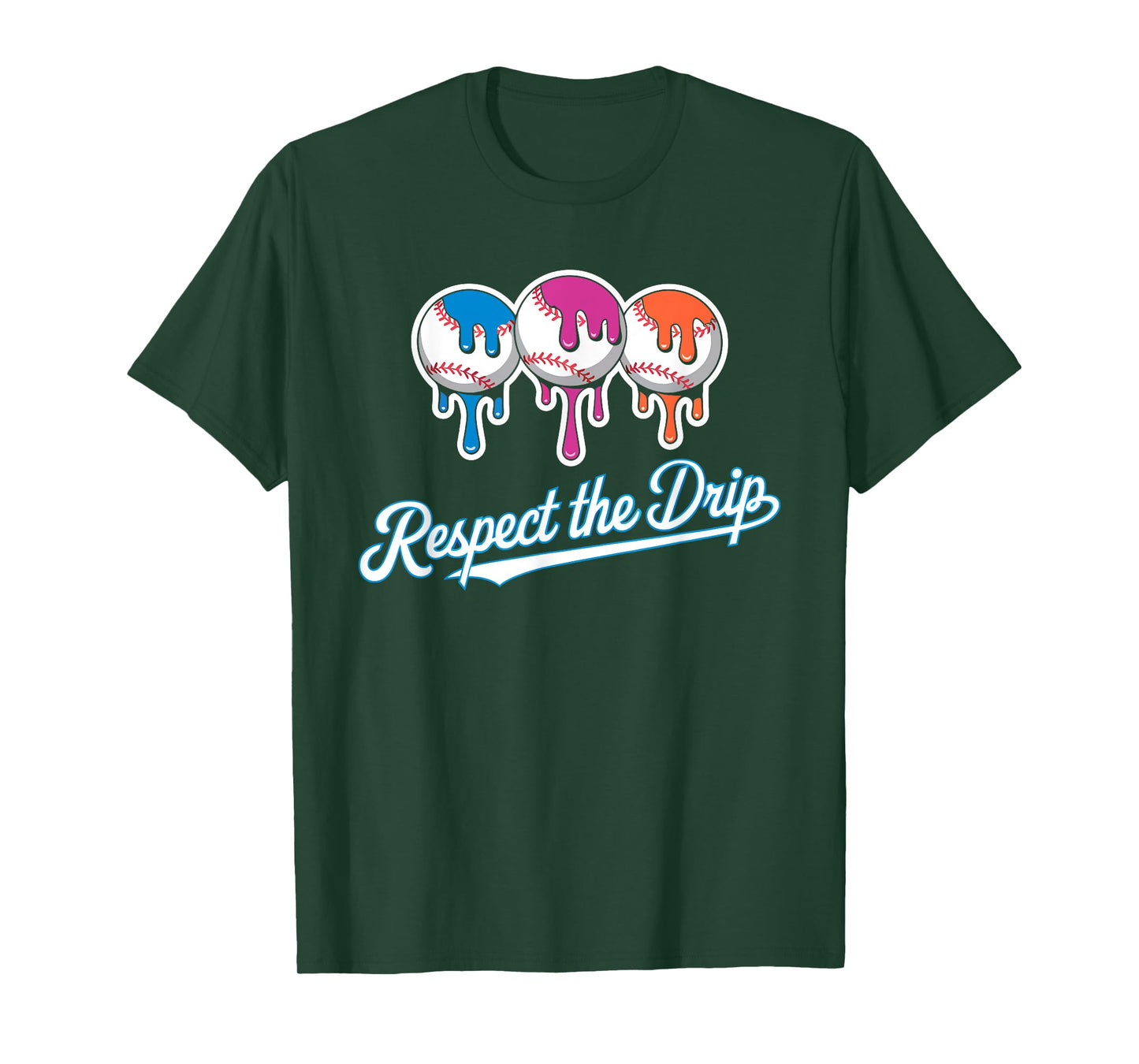 Baseball Drip Ice Cream Drip Respect The Drip Youth Boys T-Shirt