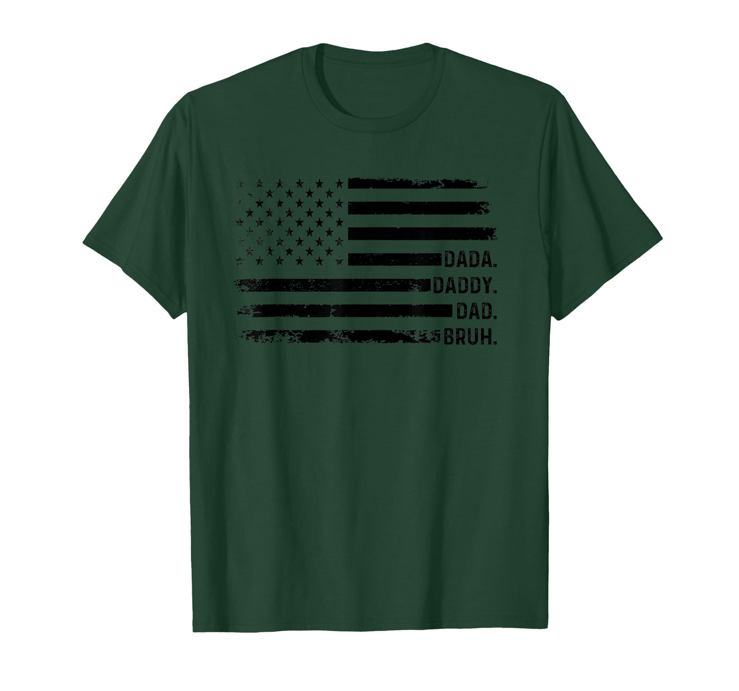 Dada Daddy Dad Bruh American Flag Men Funny Fathers Day Dad T-Shirt
